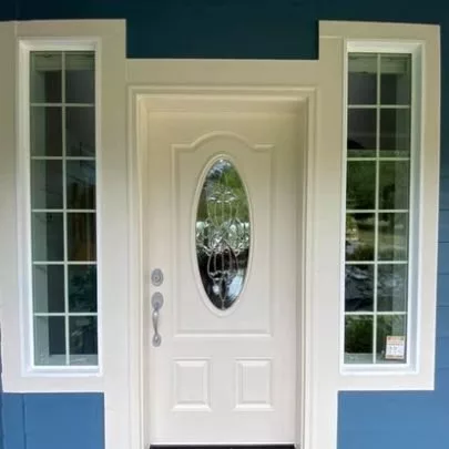 Painted White Door and Trim