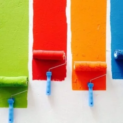 4 Color with Paint Brush Roller